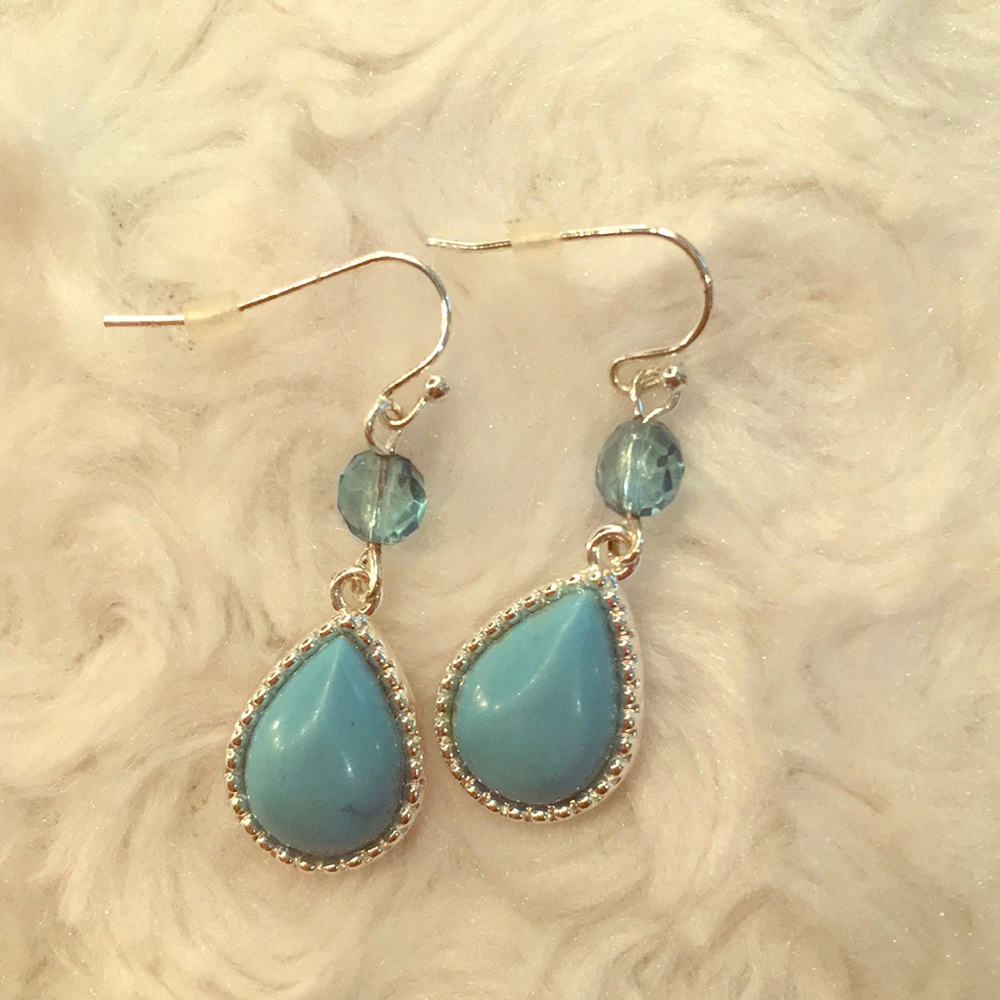 Sterling Silver Blue/Aqua Earrings